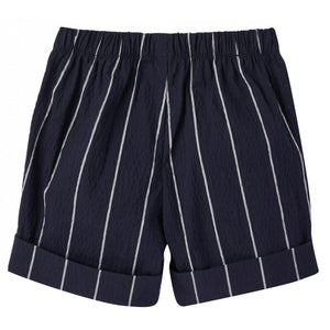 ViaMonte Shop | Il Gufo bermuda baby boy blu a righe in misto cotone