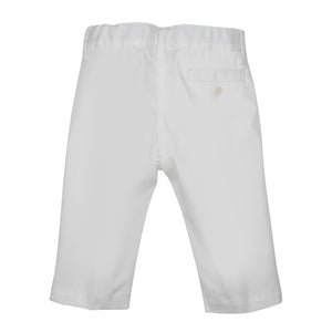 ViaMonte Shop | Il Gufo pantalone baby boy bianco in cotone stretch