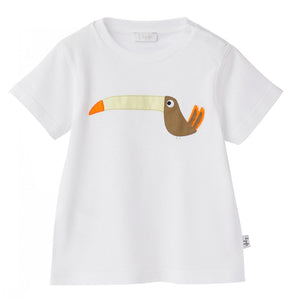 ViaMonte Shop | Il Gufo t-shirt baby boy bianca in cotone