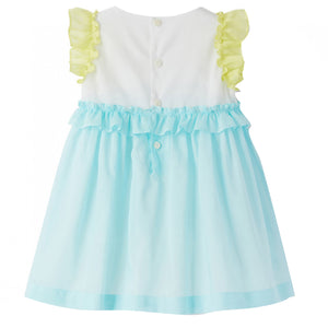 ViaMonte Shop | Il Gufo abito baby girl color block in puro cotone