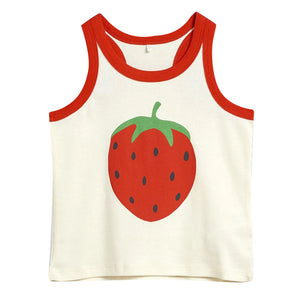 ViaMonte Shop | Mini Rodini canotta baby girl bianca in cotone organico