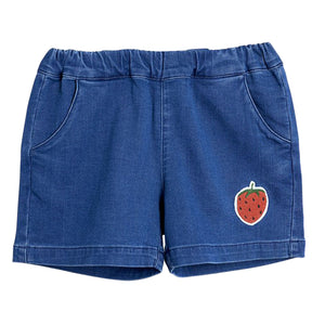 ViaMonte Shop | Mini Rodini short bambina in denim di cotone organico