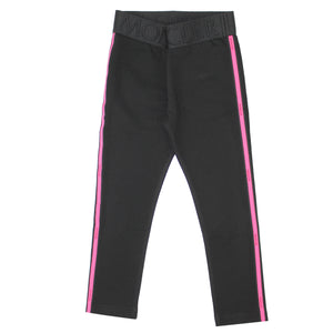 ViaMonte Shop | Moncler Enfant leggings bambina nero in cotone stretch