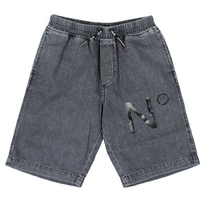 N°21 teen short nero in denim di cotone | ViaMonte Shop