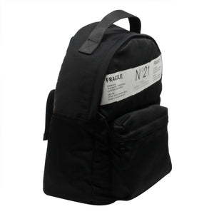 N°21 zaino unisex nero in tessuto con logo | ViaMonte Shop
