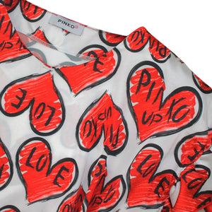 ViaMonte Shop | Pinko bambina copricostume stampa logo e cuori all over