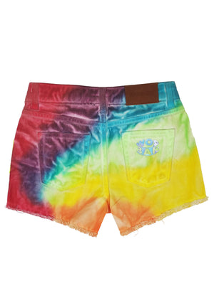 ViaMonte Shop | Barrow shorts multicolor ragazza in denim di cotone tie dye