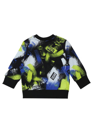 ViaMonte Shop | Diesel Kid felpa Smartib nero neonato in cotone
