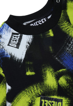 ViaMonte Shop | Diesel Kid felpa Smartib nero neonato in cotone