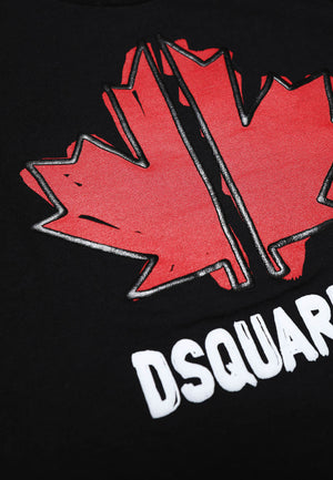 ViaMonte Shop | Dsquared2 Sport Edtn.05 t-shirt nera neonato in jersey di cotone