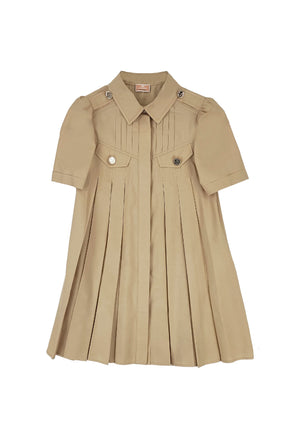 ViaMonte Shop | Elisabetta Franchi abito cammello bambina in popeline di cotone