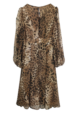 ViaMonte Shop | Elisabetta Franchi abito longuette beige ragazza in georgette