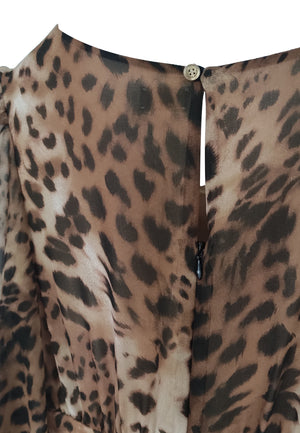 ViaMonte Shop | Elisabetta Franchi abito longuette beige ragazza in georgette