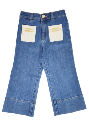 ViaMonte Shop | Elisabetta Franchi jeans blu bambina in cotone
