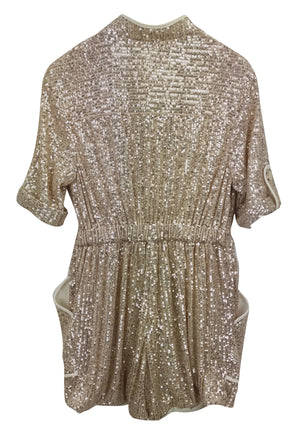 ViaMonte Shop | Elisabetta Franchi tuta burro ragazza corta full paillettes oro