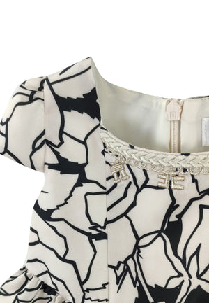 ViaMonte Shop | Elisabetta Franchi abito burro neonata stampa rose