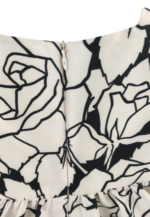 ViaMonte Shop | Elisabetta Franchi abito burro neonata stampa rose