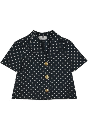 ViaMonte Shop | Elisabetta Franchi La Mia Bambina camicia nera neonata in popeline di cotone