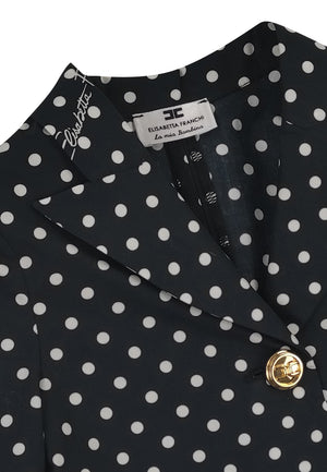 ViaMonte Shop | Elisabetta Franchi La Mia Bambina camicia nera neonata in popeline di cotone