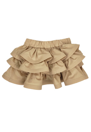ViaMonte Shop | Elisabetta Franchi La Mia Bambina gonna cammello bambina in popeline di cotone