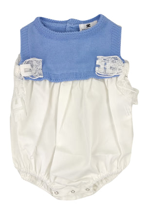 ViaMonte Shop | Elisabetta Franchi pagliaccetto bicolor neonata in popeline di cotone