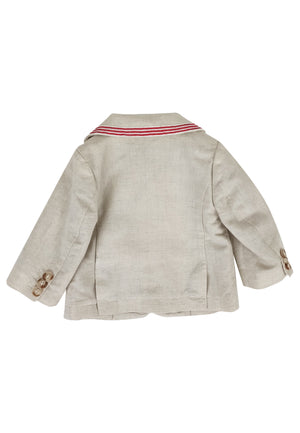 ViaMonte Shop | Fay baby boy blazer monopetto beige in misto lino