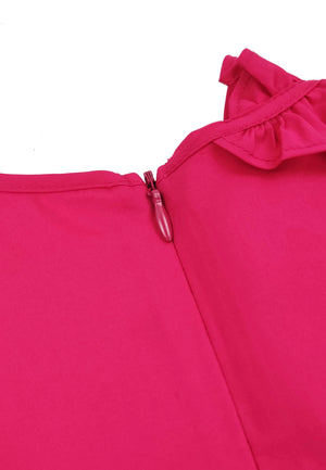 ViaMonte Shop | Il Gufo bambina abito rosso carminio in popeline di cotone