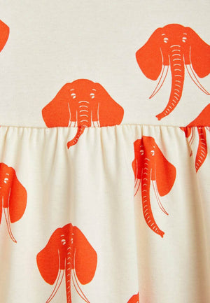 ViaMonte Shop | Mini Rodini abito a canotta panna bambina in cotone organico stampato