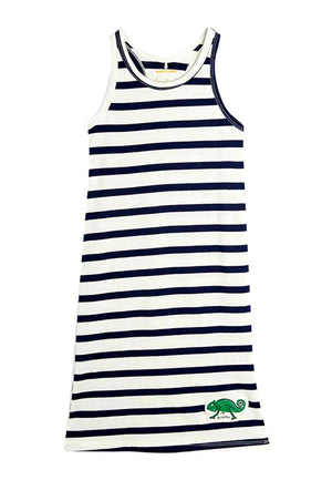 ViaMonte Shop | Mini Rodini abito lungo a righe neonata in cotone organico