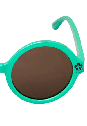 Mini Rodini occhiali da sole rotondi verdi bambinai con stampa logo | ViaMonte Shop