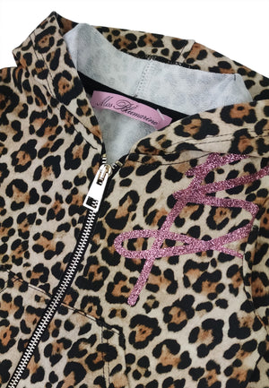 ViaMonte Shop | Miss Blumarine felpa neonata in cotone stampa animalier