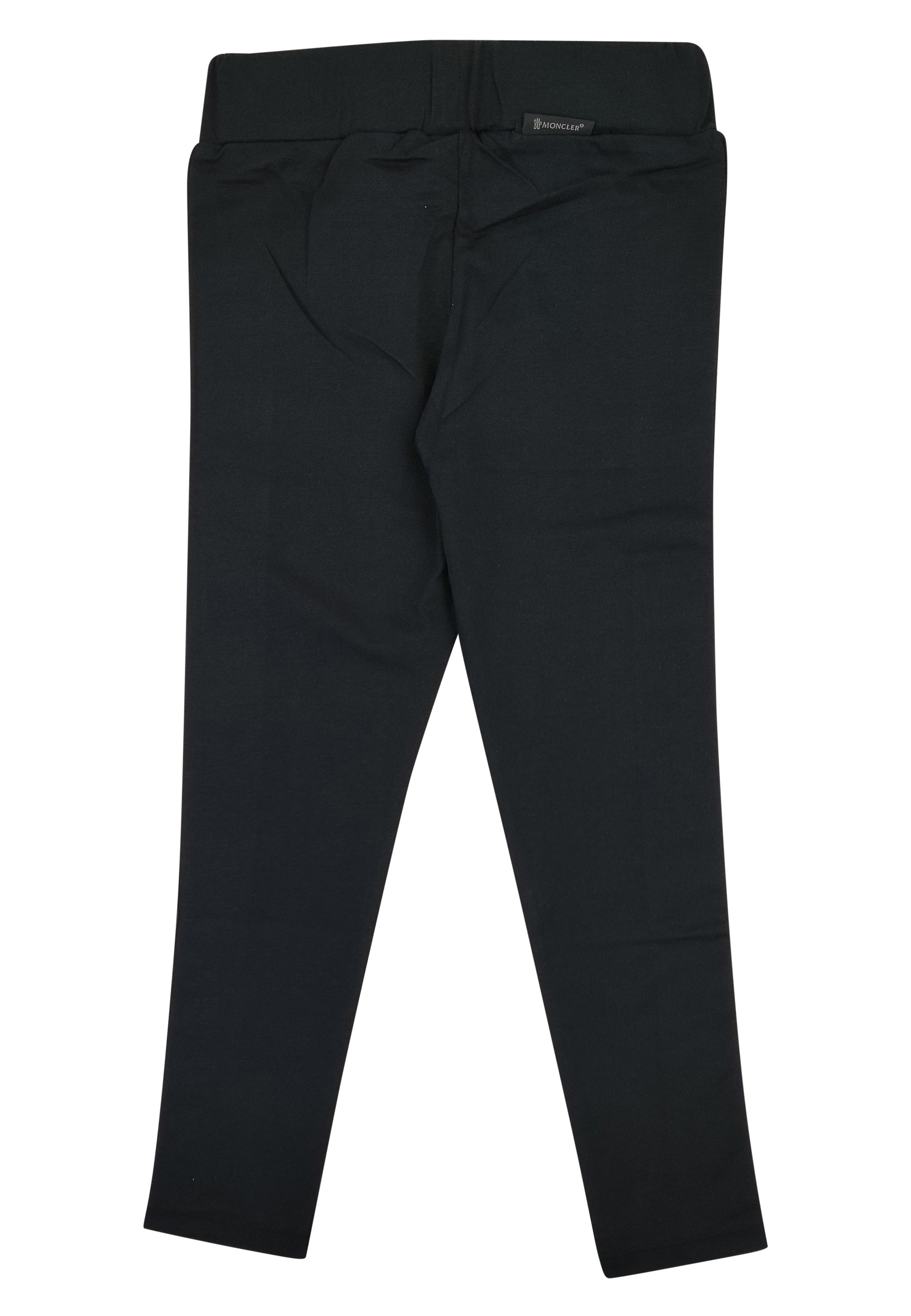 ViaMonte Shop | Moncler Enfant leggings nero bambina in cotone stretch