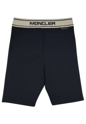 Moncler Enfant shorts biker nero ragazza in jersey stretch | ViaMonte Shop