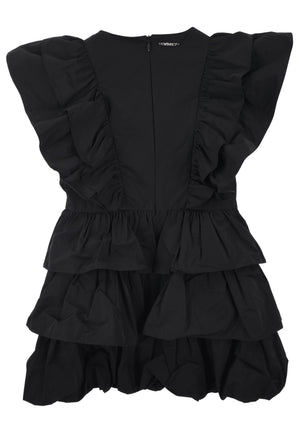 ViaMonte Shop | Twin Set abito corto nero bambina in taffeta'