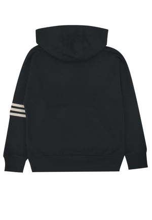 Adidas felpa con cappuccio nera ragazzo in cotone | ViaMonte Shop