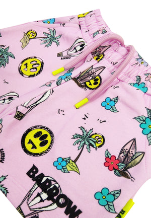 ViaMonte Shop | Barrow kids shorts bambina stampato in felpa di cotone