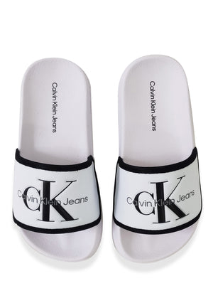 ViaMonte Shop | Calvin Klein Jeans ciabatta bambino bianca