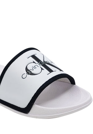 ViaMonte Shop | Calvin Klein Jeans ciabatta bambino bianca