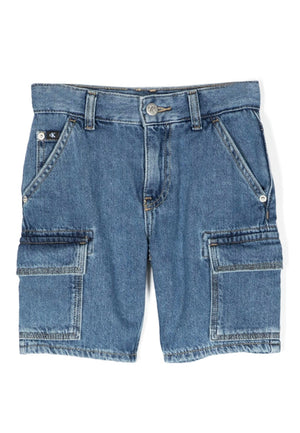 ViaMonte Shop | Calvin Klein Jeans bermuda blu ragazzo in denim