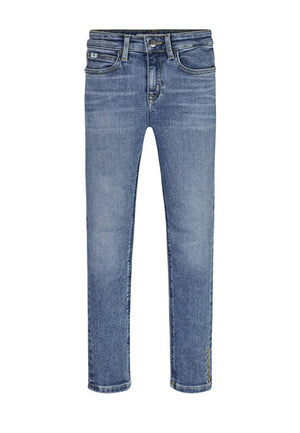 ViaMonte Shop | Calvin Klein Jeans jeans blu bambina in denim