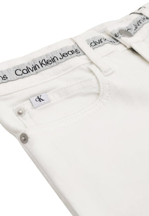 ViaMonte Shop | Calvin Klein Jeans jeans bianco ragazza in denim