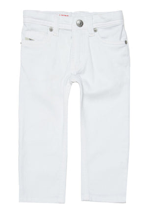 ViaMonte Shop | Diesel Kid jeans d-Slinkie-b bianco neonato in cotone stretch