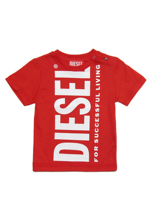 Diesel Kid t-shirt rossa neonato in cotone | ViaMonte Shop