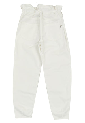 ViaMonte Shop | Dondup kids jeans Bacoon bianco ragazza in denim di cotone