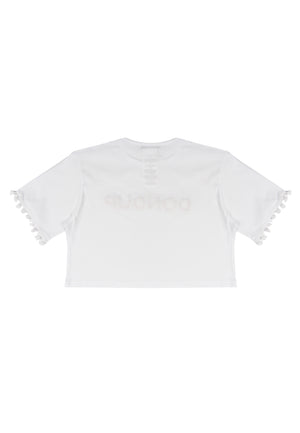 ViaMonte Shop | Dondup kids t-shirt bianca ragazza in jersey di cotone