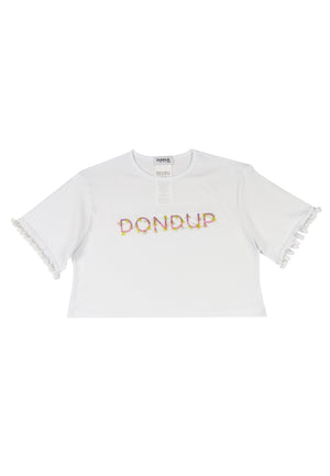 ViaMonte Shop | Dondup kids t-shirt bianca ragazza in jersey di cotone