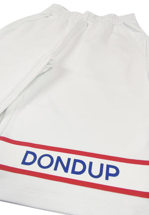 ViaMonte Shop | Dondup bermuda sportivo bianco bambino in felpa di cotone
