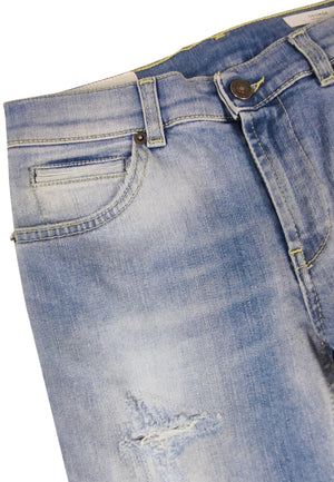 ViaMonte Shop | Dondup jeans light blu George skinny fit ragazzo in denim used
