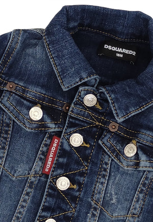 ViaMonte Shop | Dsquared2 giubbino blu neonato in denim