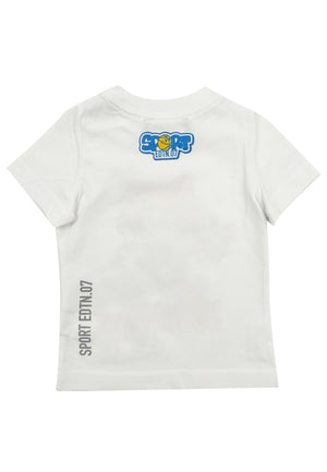 Dsquared2 t-shirt bianca neonato in jersey di cotone | ViaMonte Shop